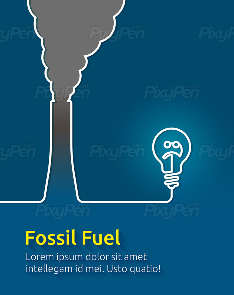Fossil fuels vs renewable energy Vector Infographic • PixyPen
