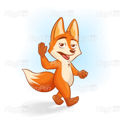 cute cartoon fox vector clipart