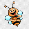 honey bee cartoon clipart transparent background png happy and cute