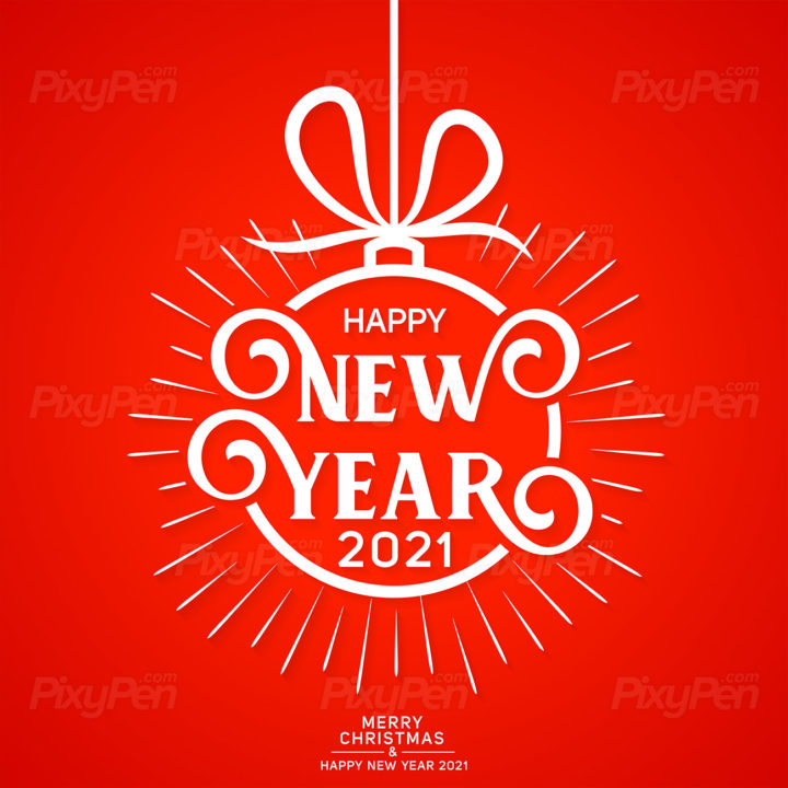 Happy New Year 21 Greetings Card Wallpaper Background Pixypen