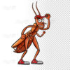 cartoon clipart roach transparent PNG and vector EPS - the cockroach looking at camera