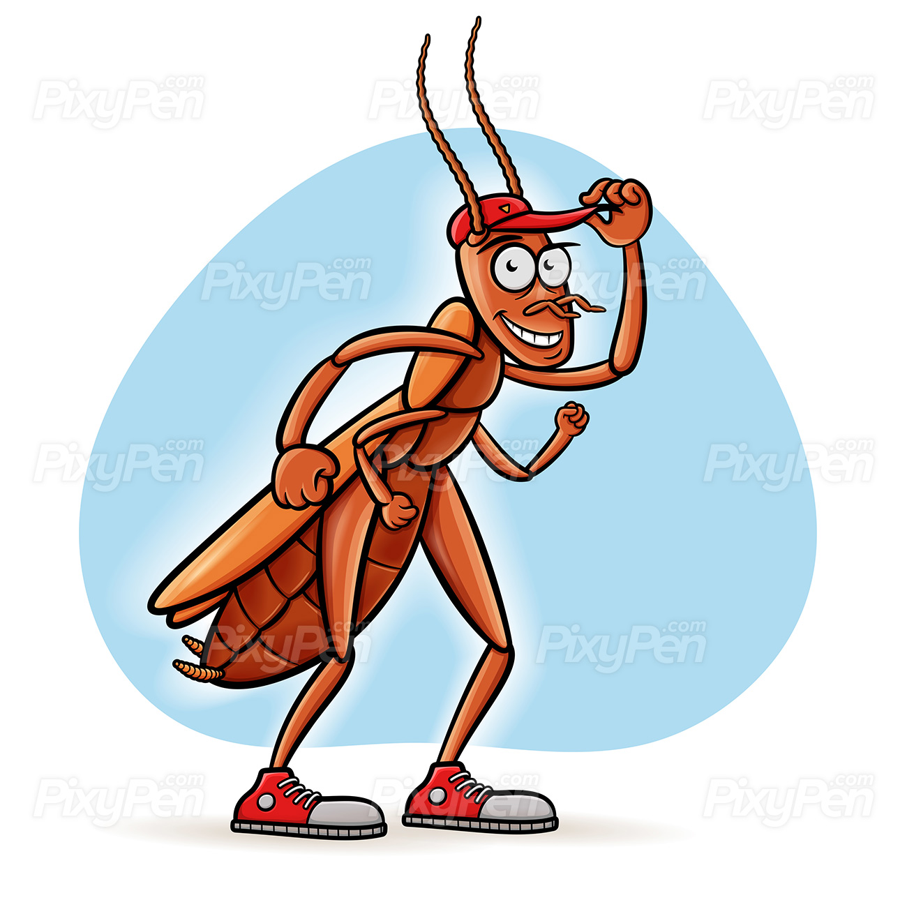Cockroach cartoon clipart - Vector, JPEG and transparent PNG • PixyPen