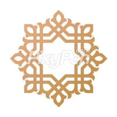 arabesque islamic architectural geometric ornament pattern and decoration and simple mandala