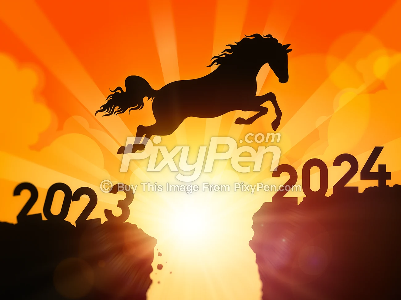 Happy New Year 2024 Vector, 2024 Clipart, Happy New Year 2024