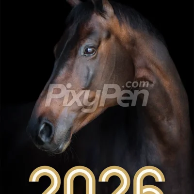 happy new year 2026 with bay horse image wallpaper and background